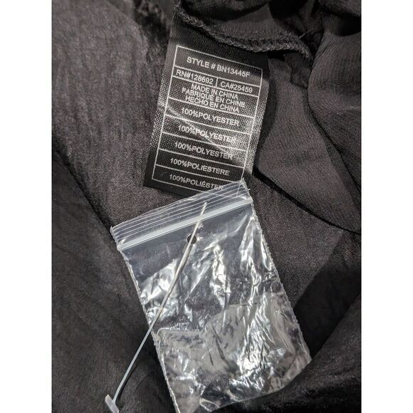 New! Steve Madden Crinkle Satin Sleeveless Cowl Neck Cargo Jumpsuit, M - Picture 14 of 16